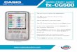 UIC START GUIDE fx-CG500 - Casio Education...UIC START GUIDE fx-CG500 Tap any icon to select the application. Tap m at any time to return to the menu screen. Tap M at any time to return
