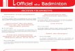 Officiel Badminton · Le Conseil d’Administration valide les propositions de modification du règlement du championnat de France Interclubs à l’exception de l’article 10.1.1