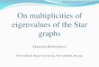 On multiplicities of eigenvalues of the Star graphsmath.nsc.ru/conference/g2/g2c2/KhomyakovaE.pdf · B.E. Sagan "The Symmetric Group: Representations, Combinatorial Algorithms, and