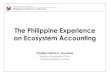 The Philippine Experience on Ecosystem Accountingunstats.un.org/unsd/envaccounting/workshops/Indonesia... · 2015-09-02 · CCA/DRR measure Phil-WAVES Accounts and Policy Questions
