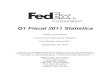 Q1 Fiscal 2011 Statistics - FedEx · Q1 Fiscal 2011 Statistics FedEx Corporation Financial and Operating Statistics First Quarter Fiscal 2011 ... residences. FedEx Freightis the market