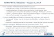 FORHP Policy Updates – August 9, 2017 › sites › default › files... · FORHP Policy Updates – August 9, 2017 • FY18 Inpatient PPS Rule Finalized (Effective 10/1/17) •