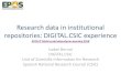 Research data in institutional repositories: DIGITAL.CSIC ...digital.csic.es › bitstream › 10261 › 183544 › 1 › DIGITALCSIC_EPOS_2… · Research data management agenda