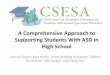 A Comprehensive Approach to Supporting Students With ASD ... 2014 CSESA Model.pdf • Secondary School Success Checklist –Teachers, parents, and students complete –Helps to assess