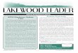 THe Lakewood Leader Lakewood Leader The Lakewood Leader - June 2010 1 THe Lakewood Leader June 2010 Volume 4, Issue 6 Lakewood Leader Go Green Go Paperless Sign up to receive The Lakewood