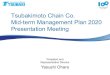 Mid-term Management Plan 2020 - Tsubakimoto Chain€¦ · Mid-term Management Plan 2020 . Presentation Meeting (2) Linisort® S-C (received one order in FY2016) (4) AGV Mark I-e (Commenced