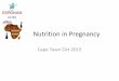Nutrition in Pregnancy - University of Cape Town · 2015-10-16 · WHO nutrition during pregnancy Iron and folic acid supplementation • Inadequate consumption of folic acid around