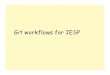 Git workflows for IESP - Florida State University › ~baker › swe2 › restricted › notes › iespworkflows.pdf · Git workflows for IESP . Outline • Relationships of repositories