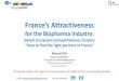 France’s Attractiveness - cdn.ymaws.com€¦ · France’s Attractiveness for the Biopharma Industry: Global Ecosystem Competitiveness Clusters “How to find the right partners