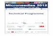 Table of Contents - Microneedles 2012 Technical Programme.pdf · transdermal drug delivery using dissolving polymeric microneedles E. Caffarel-Salvador, M. Garland and R. Donnelly