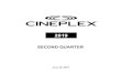 SECOND QUARTER - Cineplexirfiles.cineplex.com/Q2 2019 Report - FINAL.pdf · 2019-08-15 · report a record second quarter for Cineplex with increases across all revenue sources, resulting