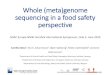 Whole (meta)genome sequencing in a food safety perspective€¦ · Whole (meta)genome sequencing in a food safety perspective AOAC Europe NMKL NordVal International Symposium, Oslo