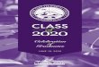 CLASS - cptc.edu · Dear Class of 2020, Congratulations on your accomplishment! Graduating is a significant achievement under any circumstance, and you have faced untold challenges