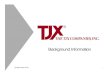 The TJX Companies, Inc. Background Information The TJX Companies, Inc. Safe Harbor Statement 30 SAFE HARBOR STATEMENT UNDER THE PRIVATE SECURITIES LITIGATION REFORM ACT OF 1995: Various