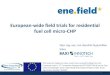 European-wide field trials for residential fuel cell micro-CHPEuropean FC micro-CHP developers, • leading European utilities, • several research partners, • partners in charge