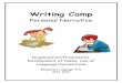 Writing Camp - Socorro Independent School District · • Students can return to this graphic throughout the Writing Camp to find new ideas. • The same topics can be used to tell