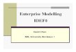 Enterprise Modelling IDEF0chen33.free.fr/M2/Courses/IDEF0-anglais.pdf · What is IDEF0? Objective : Description of functions of the enterprise with the help of graphical notations