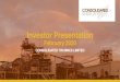 Investor Presentation - Consolidated Tin Mines · Investor Presentation February 2020 CONSOLIDATED TIN MINES LIMITED. Important notices This Presentation has been prepared by Consolidated