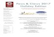 Paws & Claws 2017 Holiday Edition - Humane Society of ... › uploads › 4 › 0 › 4 › 0 › 40406497 › holiday_2017.pdf · Purina Puppy & Kitten Chow Leashes & Collars Cat
