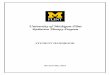 University of Michigan-Flint · University of Michigan-Flint Radiation Therapy Program STUDENT HANDBOOK Revised May 2018 . 2 ... the Department of Radiation Oncology at MM. In the