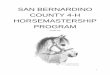 SAN BERNARDINO COUNTY 4-H HORSEMASTERSHIP PROGRAMcesanbernardino.ucanr.edu/files/213282.pdf · “The Horse”, current edition, by Evans, et. all, “Feeding and Care of the Horse”,