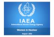 Presentation for Women in Nuclear - Indico for IAEA ... · Department of Nuclear Energy Nuclear power, fuel cycle and waste management. Department ofNuclear Safety and Security Nuclear,