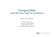 Lead Retrieval App for Exhibitors...CompuLEAD: Lead Retrieval App for Exhibitors New For 2019-Faster Scanning-Autonomous Activation-Improved Interface-Available CRM Integration CompuLEAD