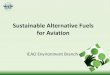 ICAO Sustainable Alternative Fuels Slides/Sustainable... · PDF file Drop-in Alternative Fuels Drop-in Alternative Jet Fuel Conventional Jet Fuel The airplane and infrastructure can’t