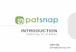 INTRODUCTION › ppi › images › patsnap training for ums.pdf · • PatSnap is the leading IP Analytic and Management platform that empowers ... Patent overview • Assignee name,