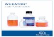 CONTAINER GUIDE - Fisher Scientific · 3 Container Guide Cat. No. Color Capacity (oz)Capacity (mL)* Dia x H (mm) Cap Size Cap Material Cap Liner Qty/Case W216830** Clear 1 30 31 x