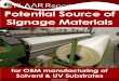 Potential Source of Signage Materials Potential Source of ... · Potential Source of Signage Materials This report has not been licensed to any printer manufacturer, distributor,