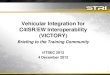 Vehicular Integration for C4ISR/EW Interoperability (VICTORY) › FileGatekeeper.aspx?file=...Vehicular Integration for C4ISR/EW Interoperability (VICTORY) Briefing to the Training