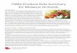 FSMA Produce Rule Summary for Midwest Orchards · 2019-04-18 · FSMA Produce Rule Summary for Midwest Orchards Introduction The Food Safety Modernization Act (FSMA), signed into