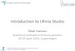 Introduction to LRmix Studio - Familias to LRmix Studio.pdf · 2015-04-20 · Introduction to LRmix Studio Oskar Hansson Statistical methods in forensic genetics 20-23 April 2015,