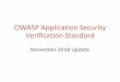 OWASP Application Security Verification Standard 3 ... The Open Web Application Security Project (OWASP)
