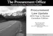 Procurement Law Updateprocurementoffice.com/.../2016/07/2015-Procurement-Law-Update-Y… · Cycle and the Procurement Law Update newsletter. Paul hosts a monthly webinar series and