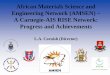 African Materials Science and Engineering Network (AMSEN) – A …€¦ · African Materials Science and Engineering Network (AMSEN) – A Carnegie-AIS RISE Network: Progress and