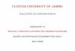 CLUSTER UNIVERSITY OF JAMMU - G.G.M Science Collegeggmsciencecollege.in › BROCHURE.pdf · I am delighted that you are considering applying to Cluster University of Jammu for Under