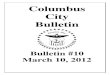 Columbus City Bulletin · Columbus City Council Minutes - Final March 5, 2012 Columbus OH 43235 Permit #80932660005 Transfer Type: D1, D2 To: Cinema City At Market Place Movie Tavern