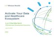 Activate Your Data and Healthcare Ecosystem - v5€¦ · Activate Your Data and Healthcare Ecosystem Luc Chamberland WW Business Development Executive June 18, ... Physician notes