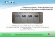 Generator Paralleling Control System Module · 2019-10-22 · • Engine-Generator set with engine control module (Caterpillar ADEM, EMCP or similar) and generator voltage regulator,