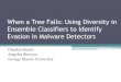When a Tree Falls: Using Diversity in Ensemble Classifiers to … · 2019-01-22 · • PDFrate: PDF malware detector using structural and metadata features, Random Forest classifier