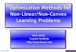 Optimization Methods for Non-Linear/Non-Convex Learning … · Yann LeCun Making the Hessian better conditionedMaking the Hessian better conditioned The Hessian is the covariance