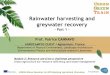 Rainwater harvesting and greywater recovery (1) … · Rainwater harvesting and greywater recovery - Part 1 - Prof. Patrice CANNAVO AGROCAMPUS OUEST / Agreenium, France Department