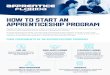 HOW TO START AN APPRENTICESHIP PROGRAM...HOW TO START AN APPRENTICESHIP PROGRAM Registered Apprenticeships are a proven solution for businesses to recruit, train and retain highly