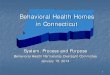 Behavioral Health Homes - portal.ct.gov€¦ · behavioral health organizations, care may be best delivered by bringing primary care, prevention, and wellness activities onsite into