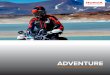 ADVENTURE - Honda · pgm fi programmed fuel injection hecs3 honda evolutional catalysing system mode g g-mode traction and machine control hiss honda ignition security system led