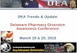 DEA Trends & Update Delaware Pharmacy Diversion Awareness ... · o Abusers easily compromised the controlled release formulation by crushing the tablets for a powerful morphinelike