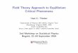 Field Theory Approach to Equilibrium Critical Phenomena › ~tauber › bogota14.pdf · Field Theory Approach to Equilibrium Critical Phenomena Uwe C. T¨auber Department of Physics