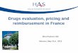 Drugs evaluation, pricing and reimbursement in France › files › mira_pavlovic_2_eng_1341390009.pdf · – Core HTA information model and pilots – Methodological guidelines •